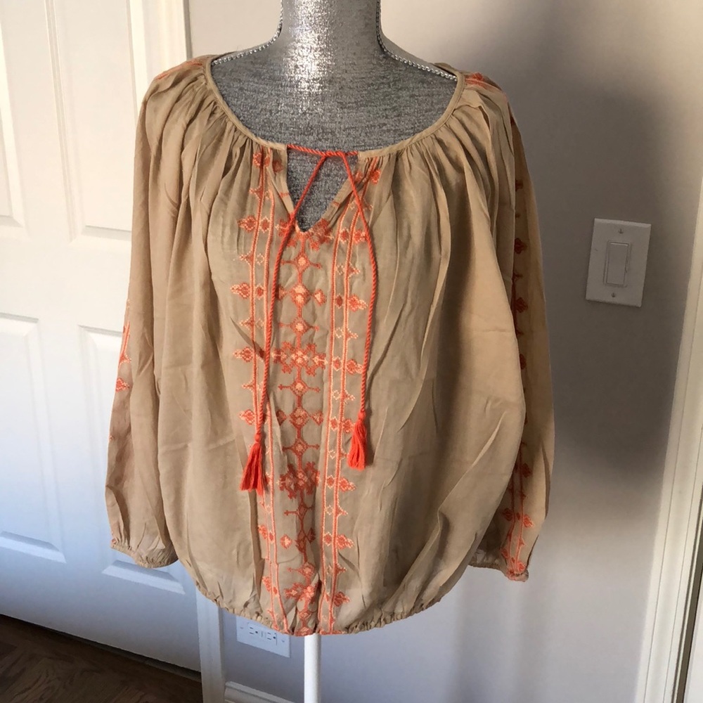 Lucky Brand Boho style top, size L